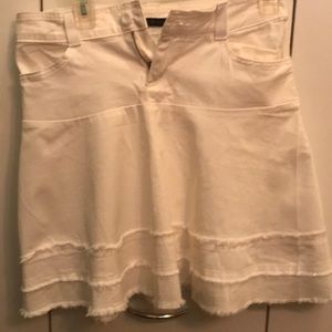 White jeans skirt